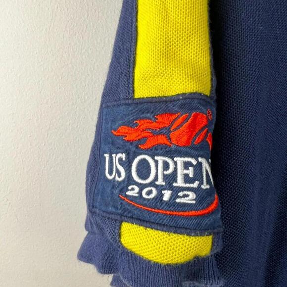 Polo Ralph Lauren US Open 2012 Custom Fit Polo Shirt Navy Green L - Picture 6 of 6